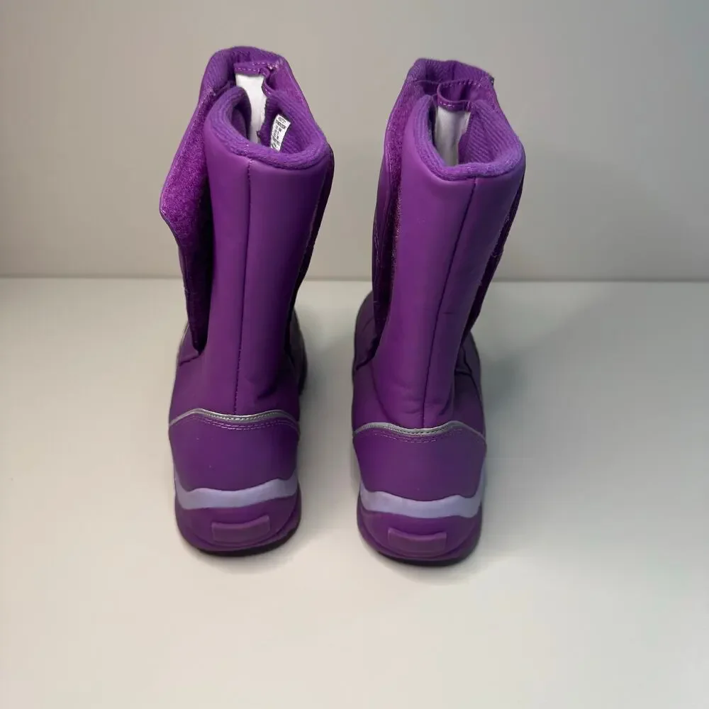 Lands End Girls Purple Waterproof Snow Boots Size 6M Youth Insulated Winter